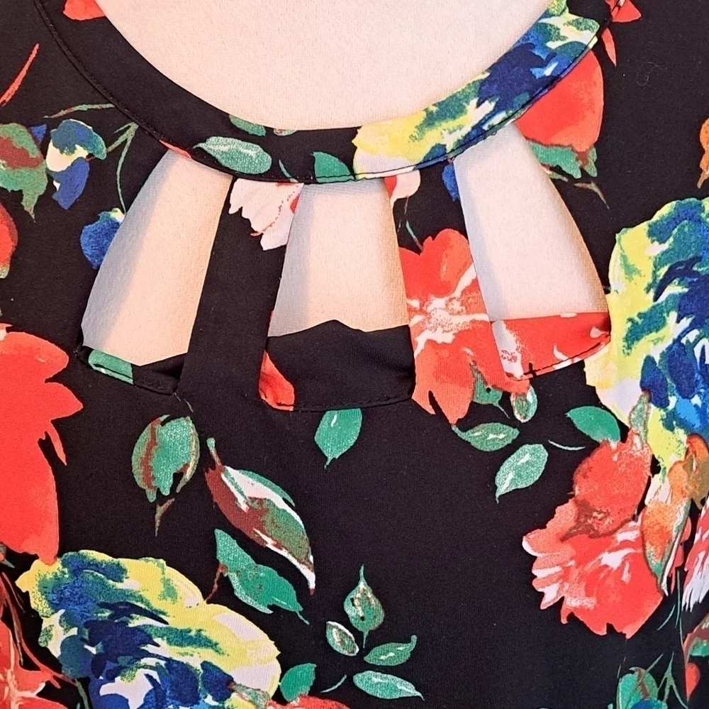 Apt 9 Sleeveless Floral Dress   Size L - Picture 6 of 9